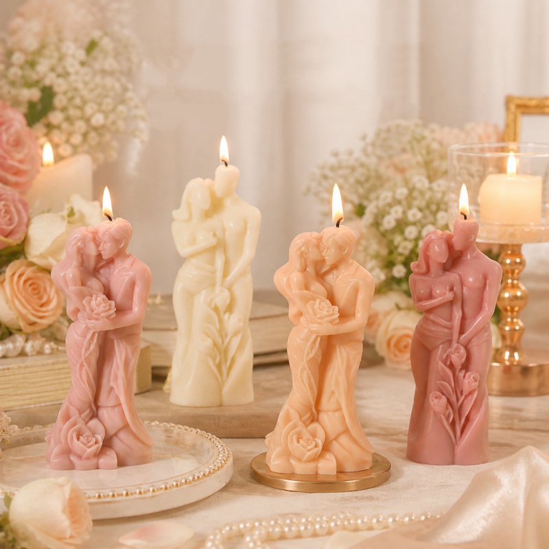 Candle Making Kits - ชุดทำเทียนหอมอโรมาเธอราพี DIY สำหรับคู่รัก พร้อมแม่พิมพ์ซิลิโคน ของขวัญวันวาเลนไทน์ ของขวัญแต่งงาน