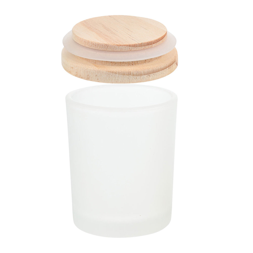 โหลแก้วหนาพร้อมฝาไม้สไตล์เรียบ - Candle Making Jars With Lids บทวิจารณ์และราคา