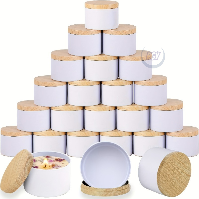 ชุดเครื่องมือทำเทียนในโถโลหะสี - Candle Making Jars With Lids บทวิจารณ์และราคา