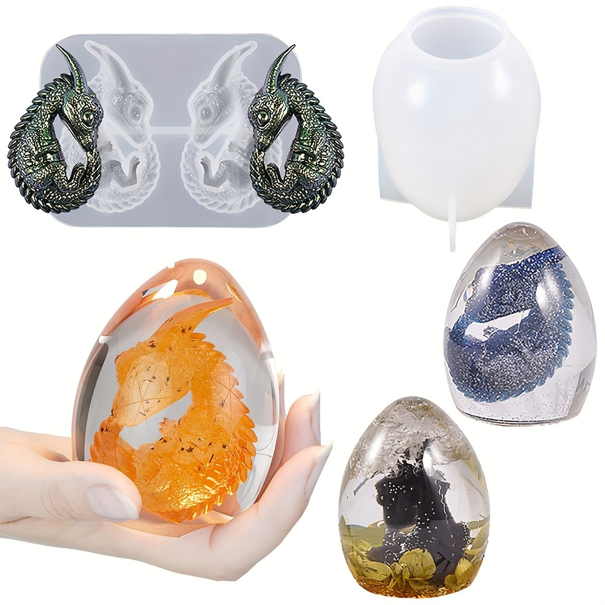 แม่พิมพ์ไข่มังกรซิลิโคน ชุด 2  - Candle Making Kits บทวิจารณ์และราคา