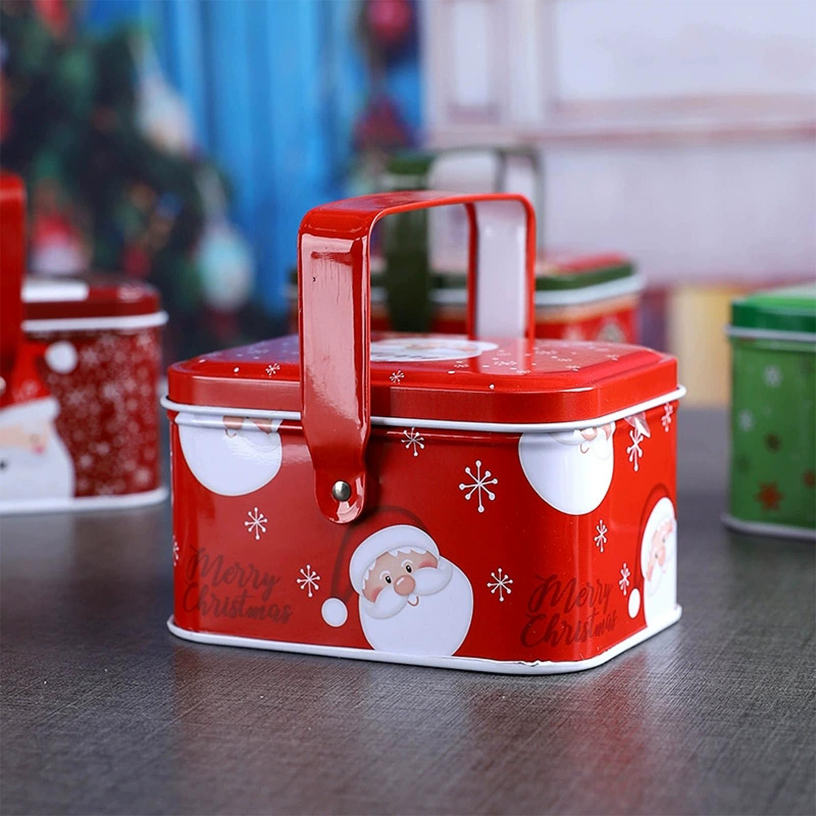 กล่องเก็บคุกกี้คริสต์มาส กล่อง - Tin Container Lid บทวิจารณ์และราคา